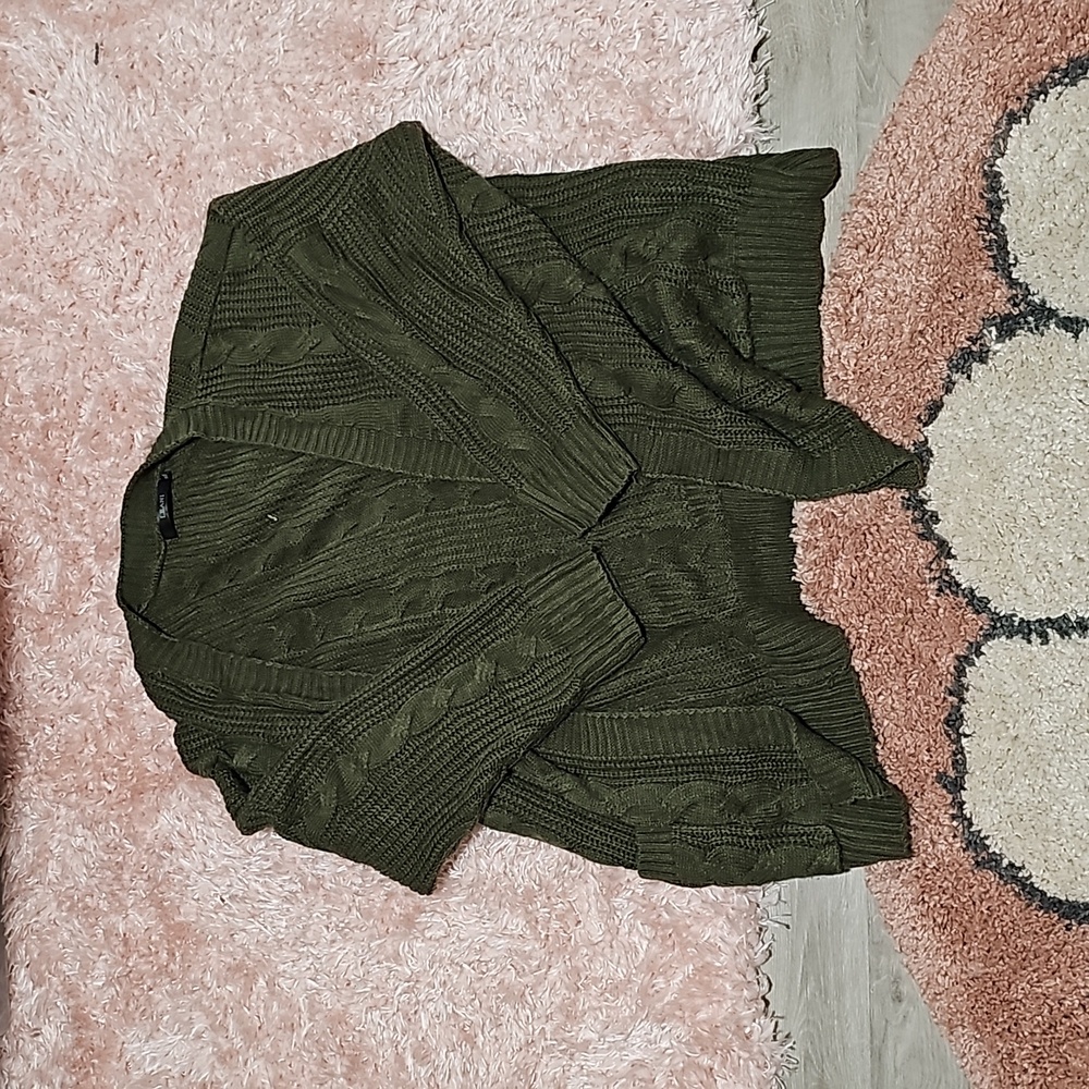Green cardigan